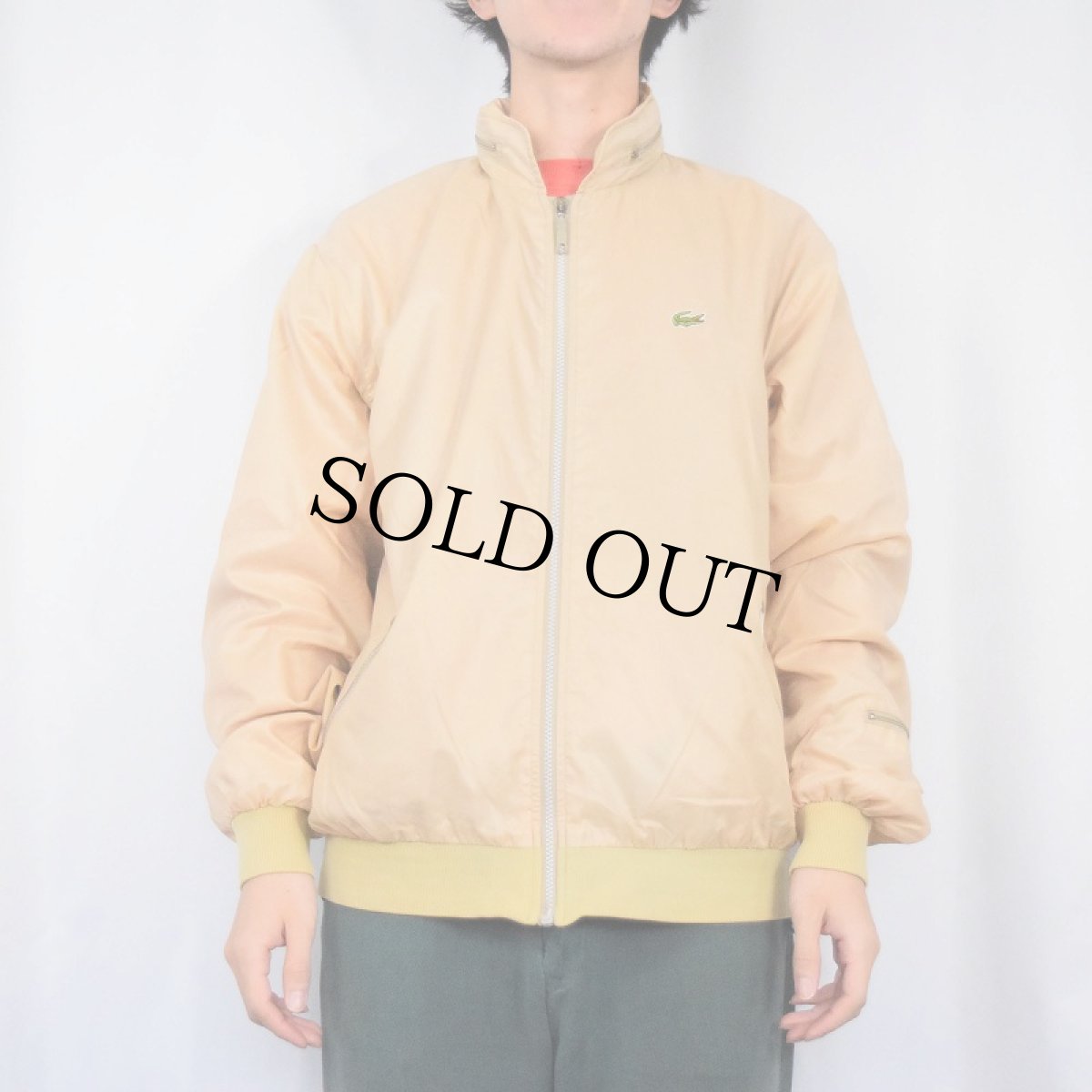 画像2: 80's IZOD LACOSTE ワッペン付き ナイロンジャケット L (2)