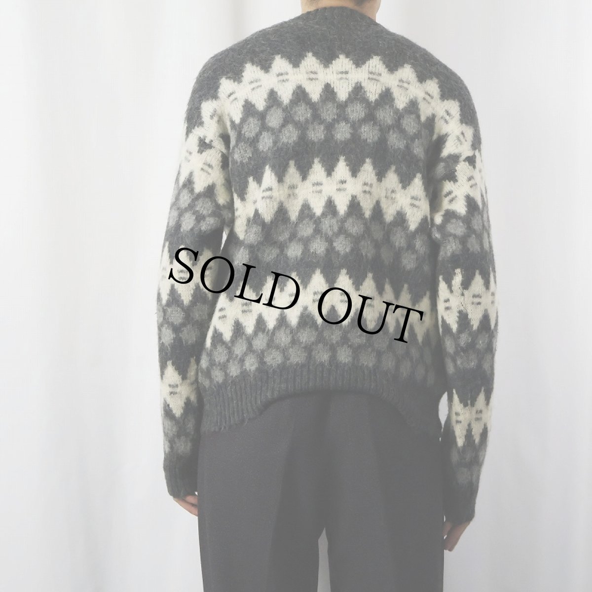 画像3: 70's HEKLA ノルディック柄 ウールニットセーター 46 (3)