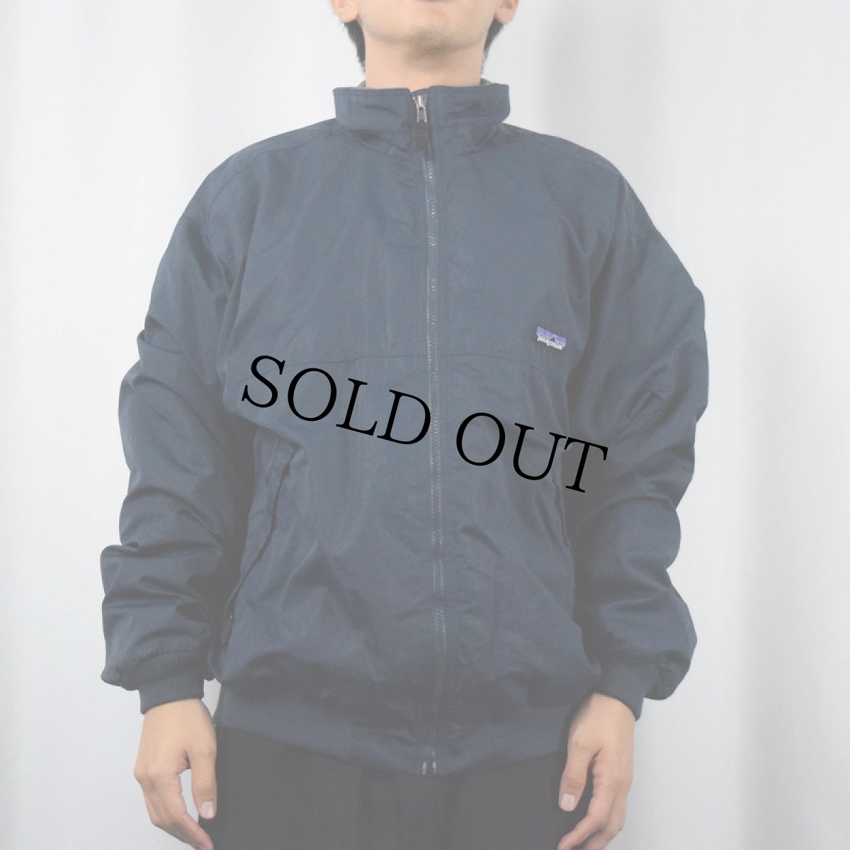 画像2: 2000's Patagonia シェルドシンチラジャケット NAVY M (2)