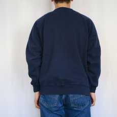 画像3: 90's Ford Racing ロゴプリントスウェット NAVY L (3)