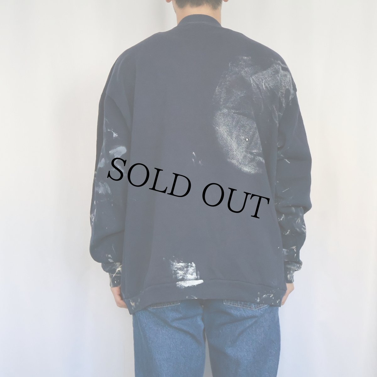 画像3: TULTEX "NANTUCKET" ペンキペイント プリントスウェット NAVY XL (3)