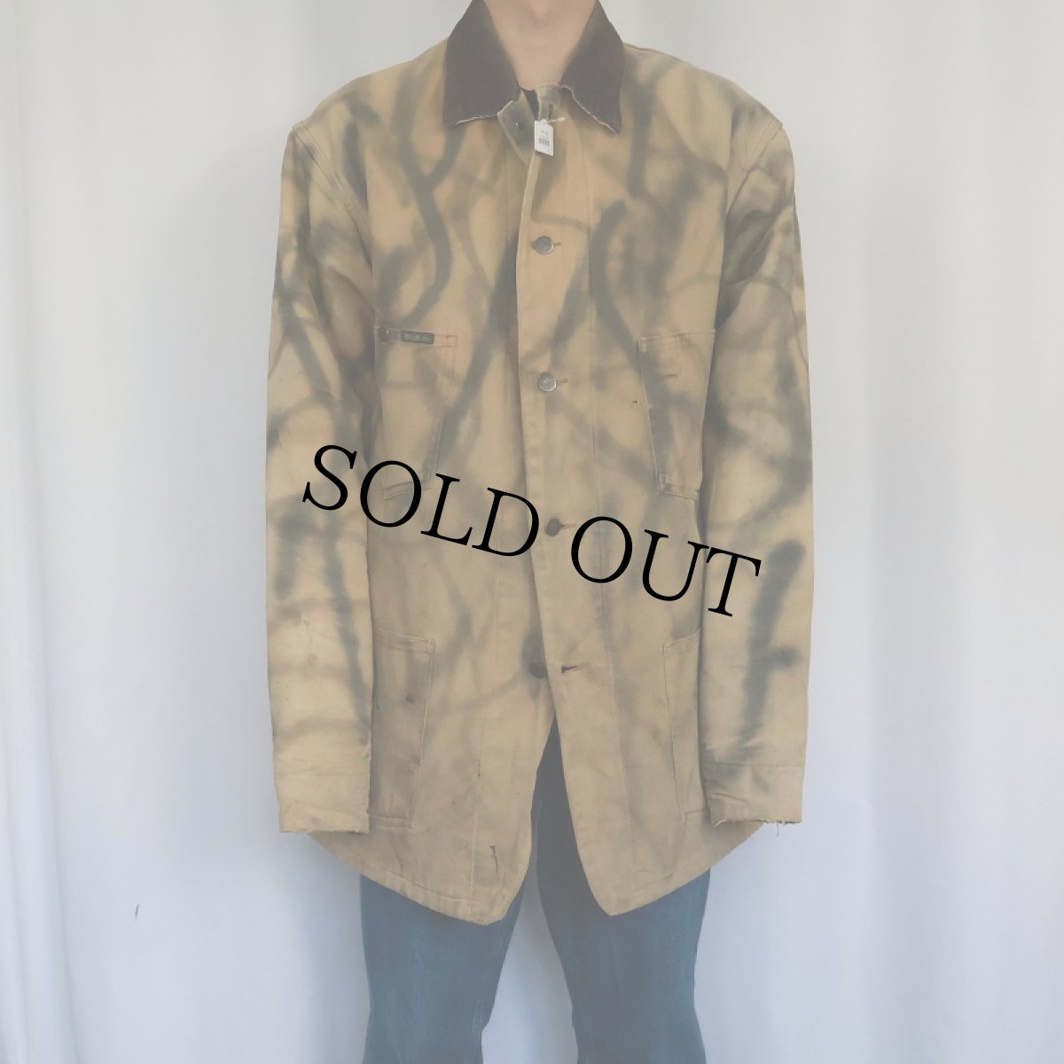 画像3: 70's OSH KOSH USA製 スプレーペイント ブランケットライナー ダックカバーオール 44L (3)