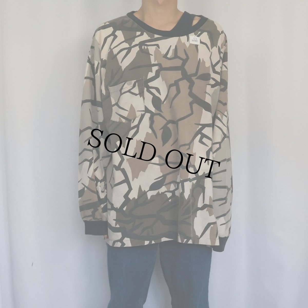 画像2: 90〜2000's USA製 プレデターカモ柄 ポケットロンT XXL (2)