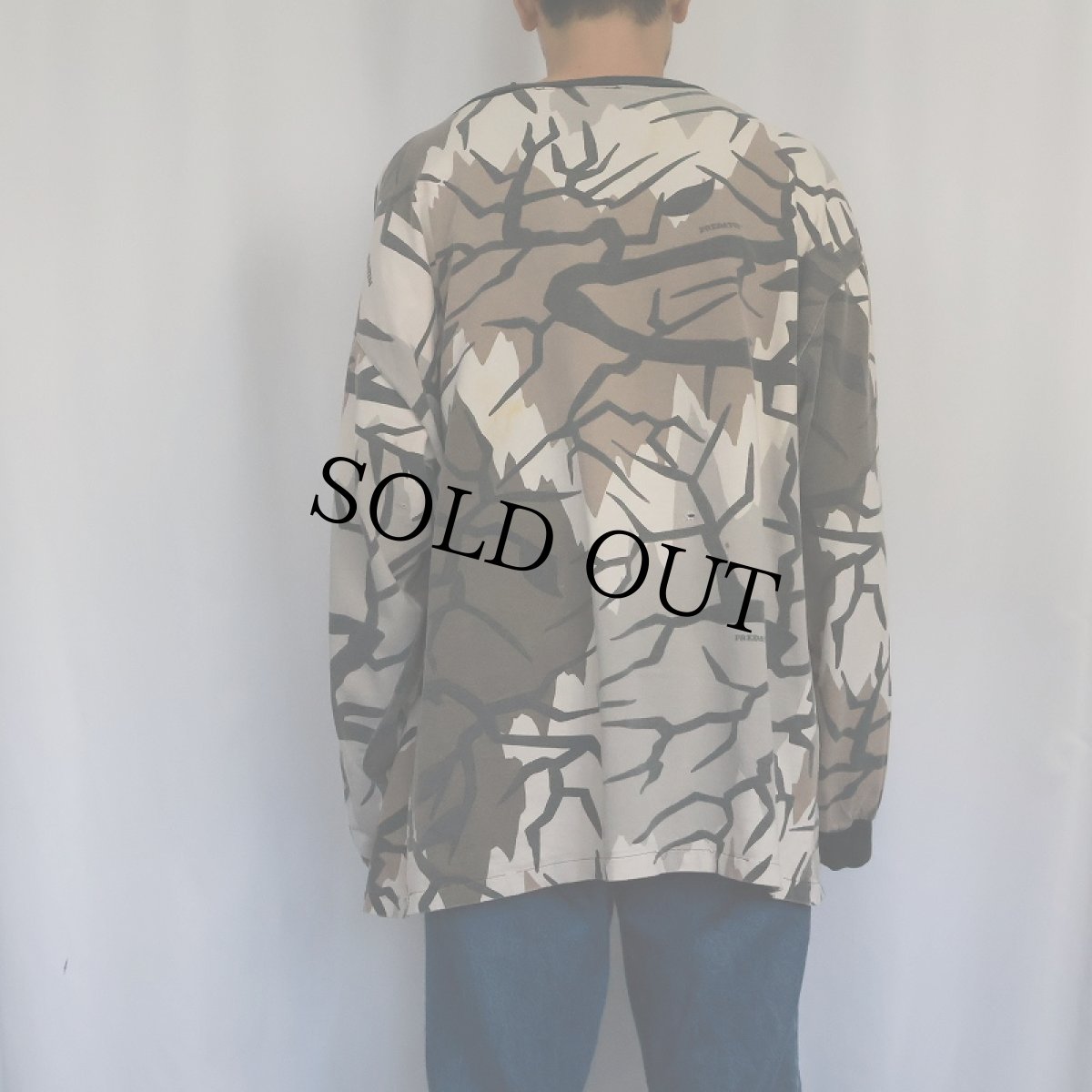 画像3: 90〜2000's USA製 プレデターカモ柄 ポケットロンT XXL (3)