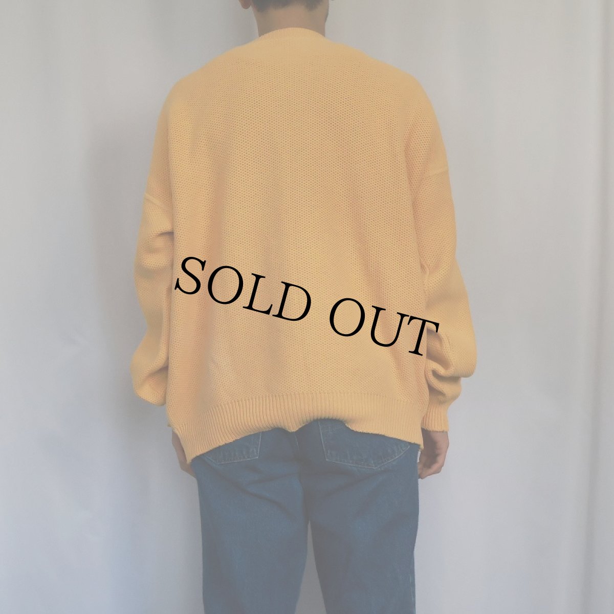 画像3: 前V コットンニットセーター (3)