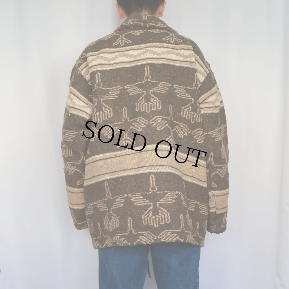 画像3: ナスカの地上絵 ウールラグジャケット (3)