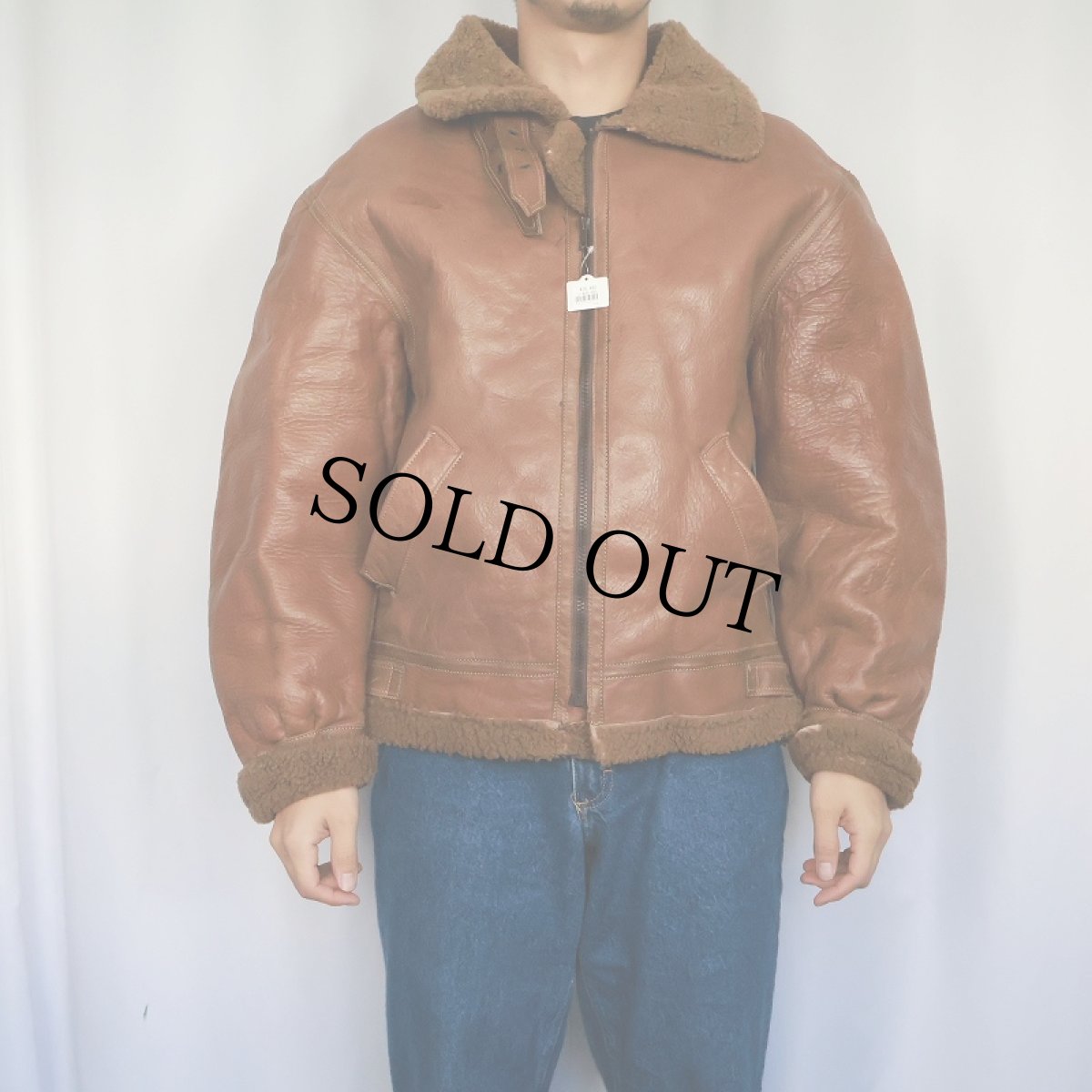 画像2: POLLINI ITALY製 B-3 TYPE ボアライナー レザージャケット SIZE50 (2)