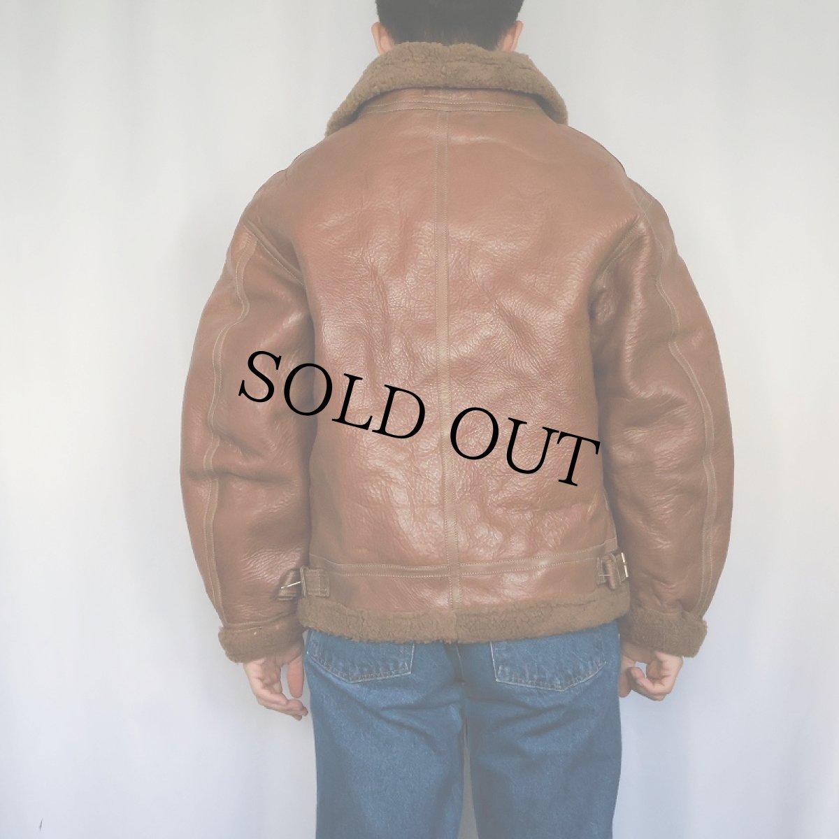 画像3: POLLINI ITALY製 B-3 TYPE ボアライナー レザージャケット SIZE50 (3)