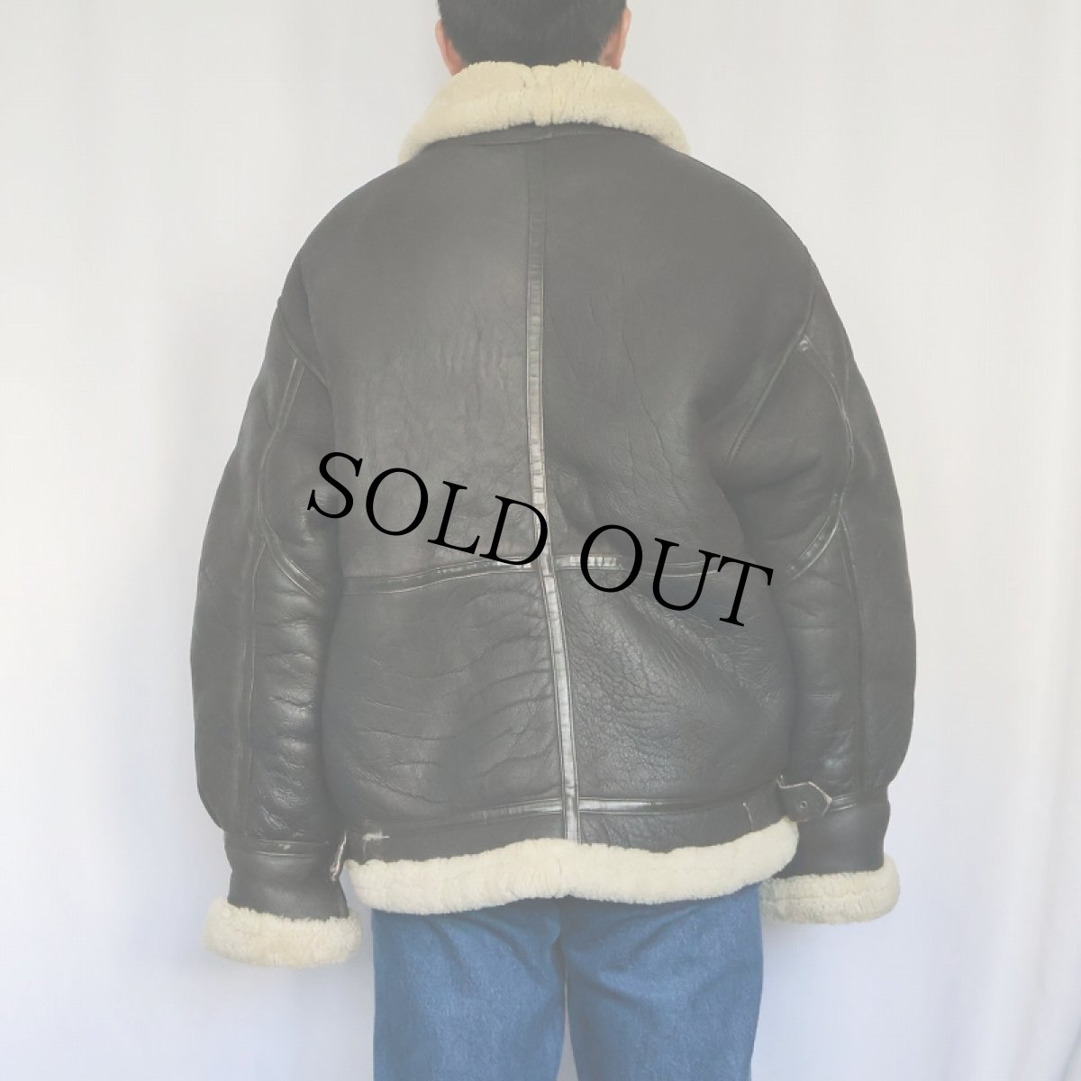 画像3: M.FLUES B-3 TYPE ムートンフライトジャケット size52 (3)