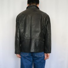画像3: GUESS レザージャケット BLACK M (3)