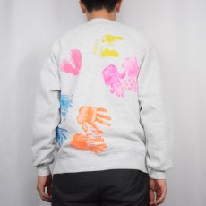 画像4: 90's JERZEES USA製 メモリアルペイント ラグランスウェット L (4)