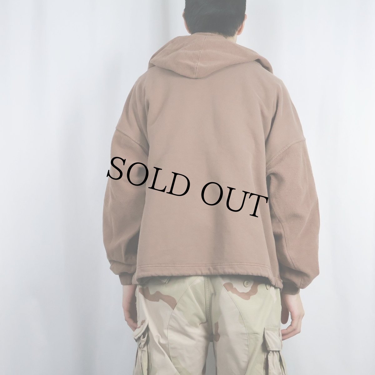 画像3: 80〜90's OURS USA製 デザインスウェットフーディー L (3)