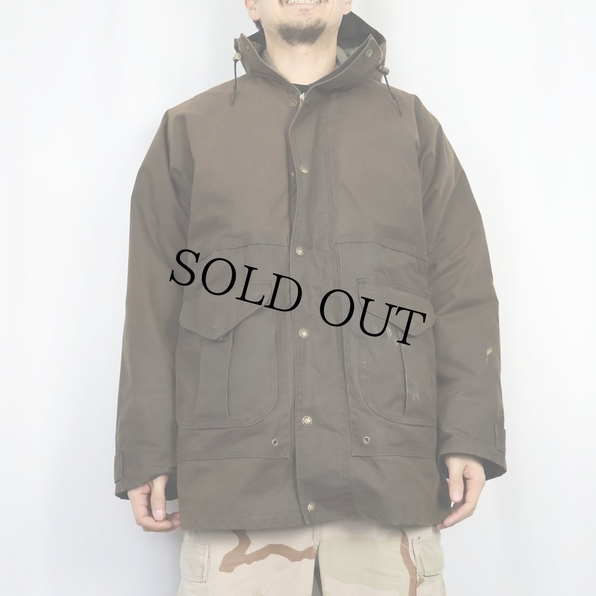 画像3: FILSON USA製 キルティングライナー付き フーデッド オイルドジャケット M (3)