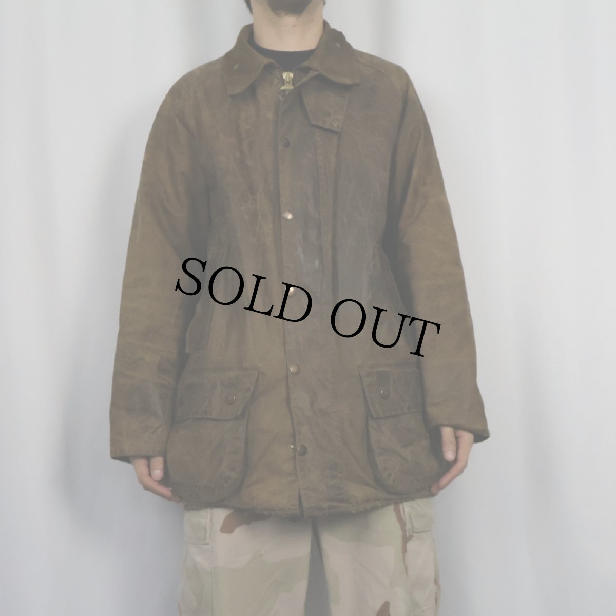 画像2: 90's Barbour ENGLAND製 "MOORLAND" オイルドジャケット 3ワラント (2)