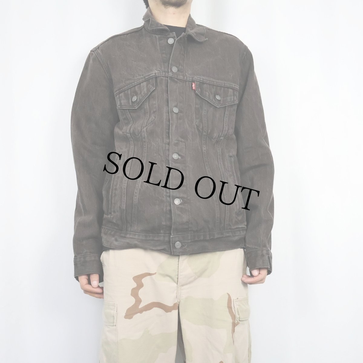 画像2: Levi's 70797 ブラックデニムジャケット XL (2)