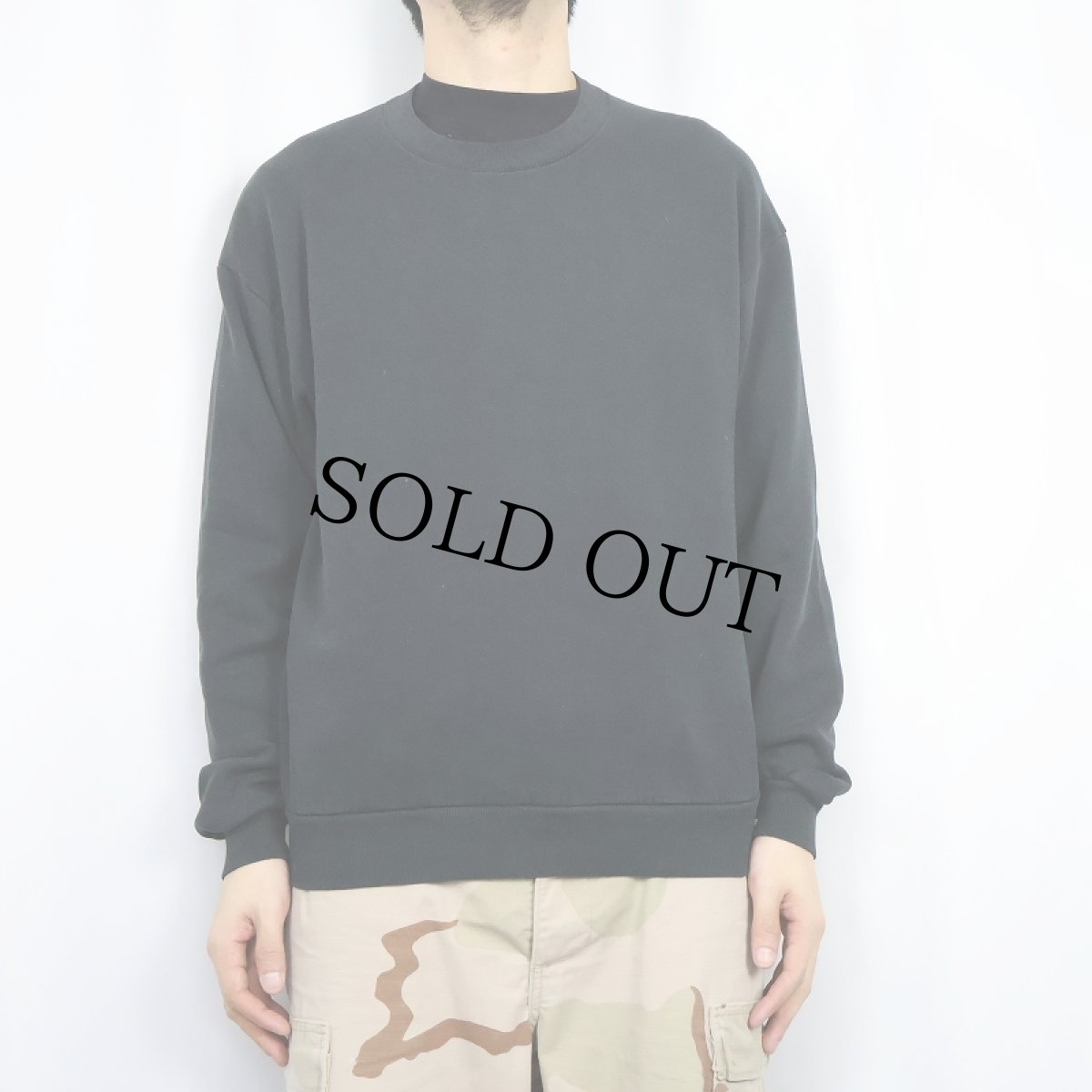 画像2: 90's JERZEES USA製 無地スウェット BLACK L (2)