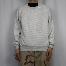 画像2: RUSSELL ATHRETIC "HIGH COTTON" USA製 前V ボーダー柄 スウェット L (2)