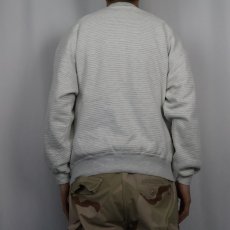 画像3: RUSSELL ATHRETIC "HIGH COTTON" USA製 前V ボーダー柄 スウェット L (3)