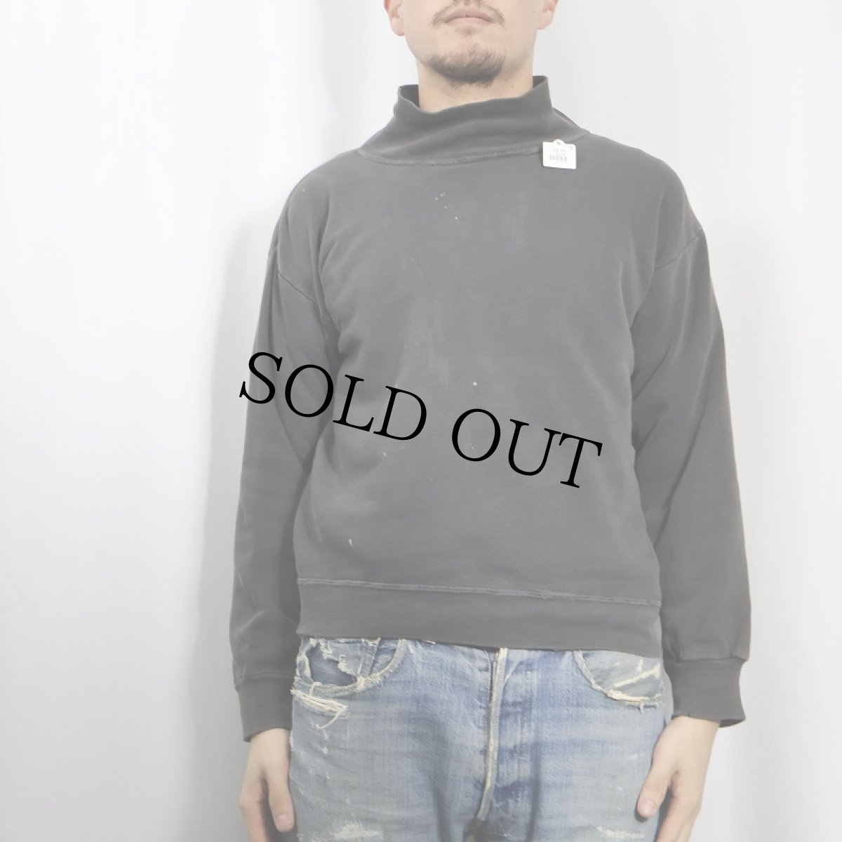 画像2: VINTAGE タートルネックスウェット BLACK (2)