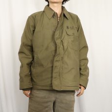 画像3: 80's U.S.NAVY A-2 ステンシル入り デッキジャケット LARGE (3)