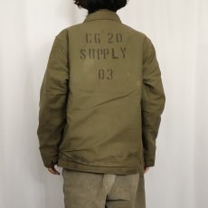 画像4: 80's U.S.NAVY A-2 ステンシル入り デッキジャケット LARGE (4)