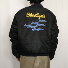 画像4: 民間品 90's ROTHCO USA製 MA-1 フライトジャケット 刺繍入り BLACK XL (4)