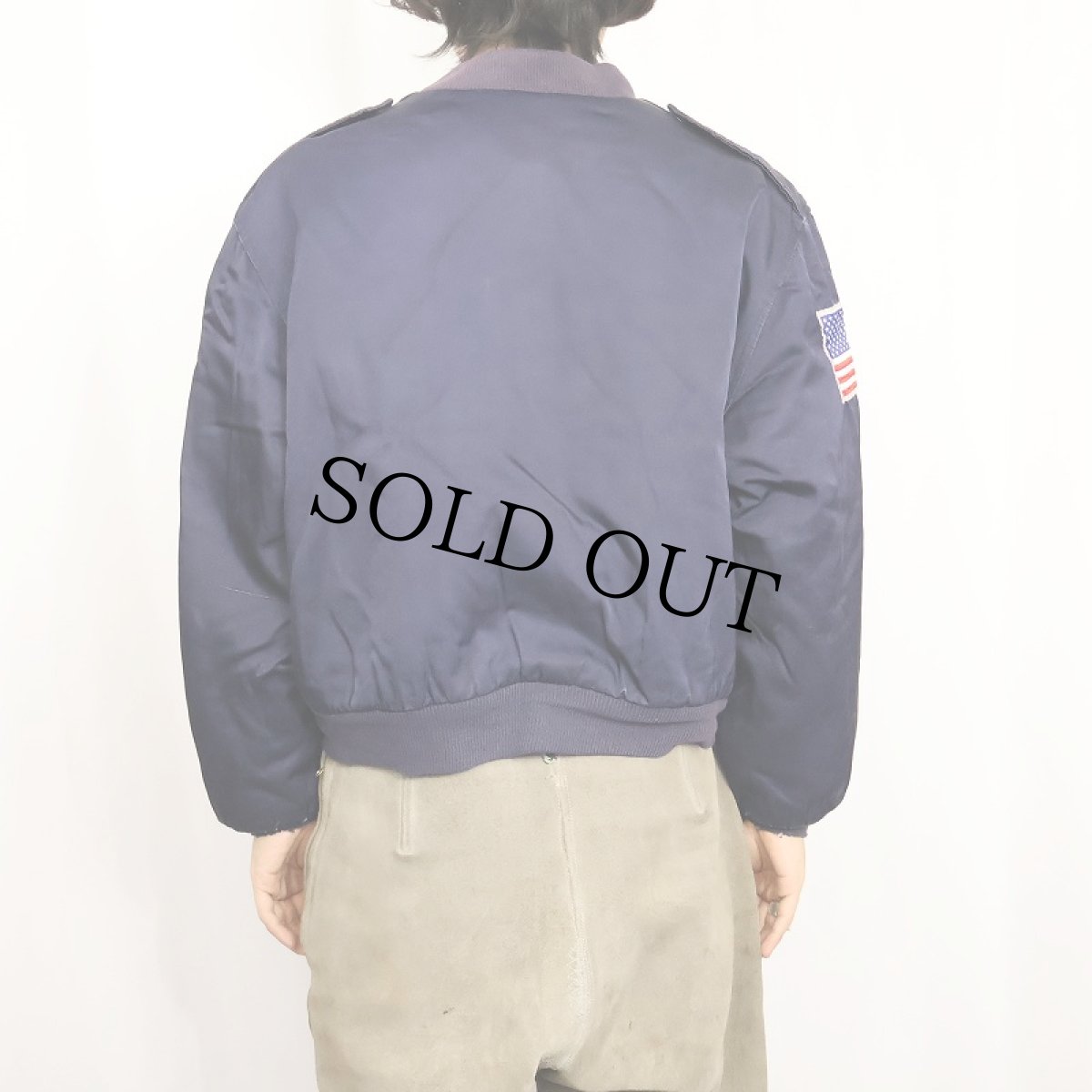 画像3: 80〜90's "L-2A TYPE" パッチ付き フライトジャケット NAVY (3)
