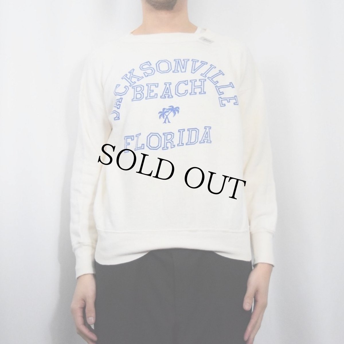 画像2: 70's JACKSONVILLE BEACH プリントスウェット (2)