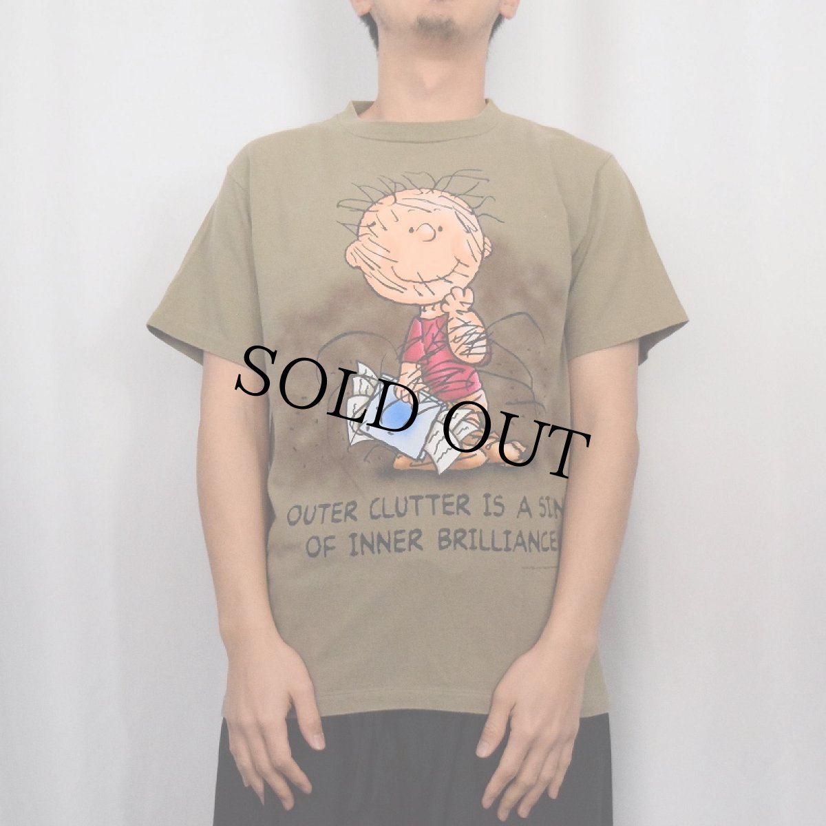 画像2: 90's PEANUTS "PIG PEN" USA製 キャラクタープリントTシャツ M (2)