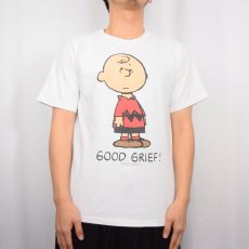 画像2: Charlie Brown "GOOD GRIEF!" キャラクタープリントTシャツ M (2)