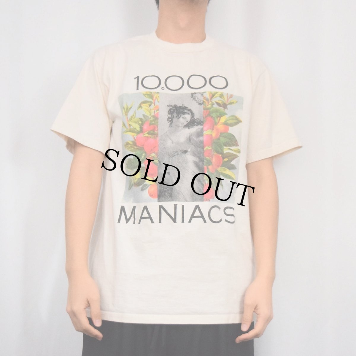 画像2: 90's 10000 MANIACS USA製 オルタナティブロックバンド プリントTシャツ L (2)