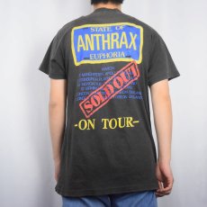 画像4: 80's ANTHRAX "STATE OF EUPHORIA" USA製 ヘヴィメタルバンド ツアーTシャツ BLACK (4)