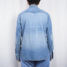 画像5: Ralph Lauren RRL デニムウエスタンシャツ S (5)