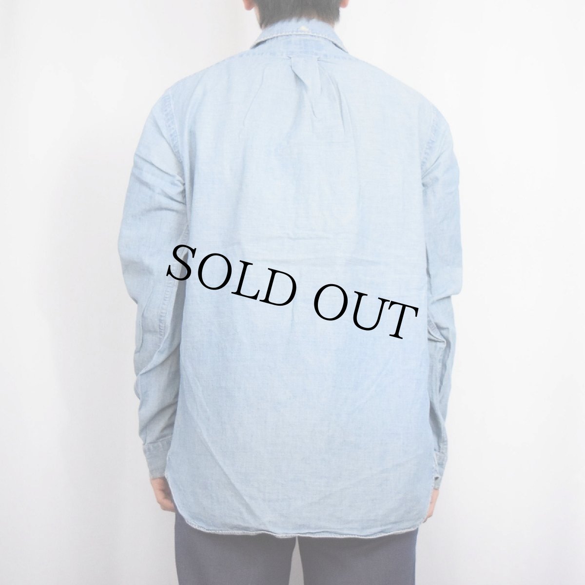 画像5: Ralph Lauren ボタンダウン シャンブレーシャツ M (5)