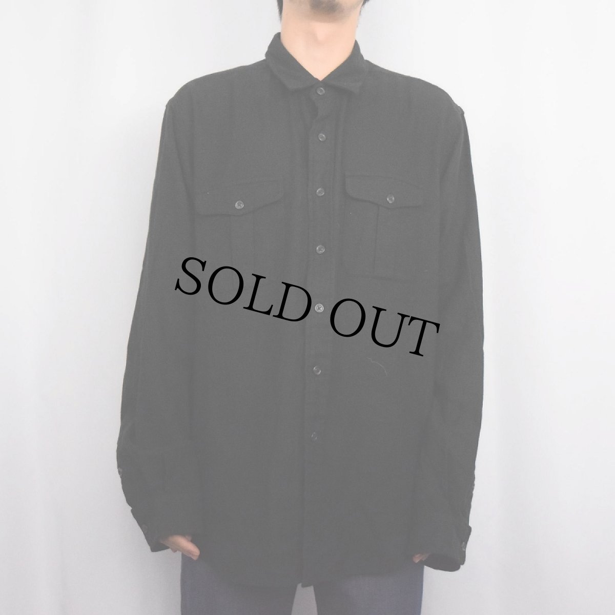 画像3: POLO Ralph Lauren ライトネルシャツ BLACK XXL (3)