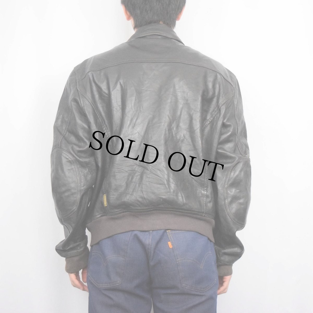 画像4: ARMANI JEANS シングルライダースジャケット DARK BROWN 32 (4)