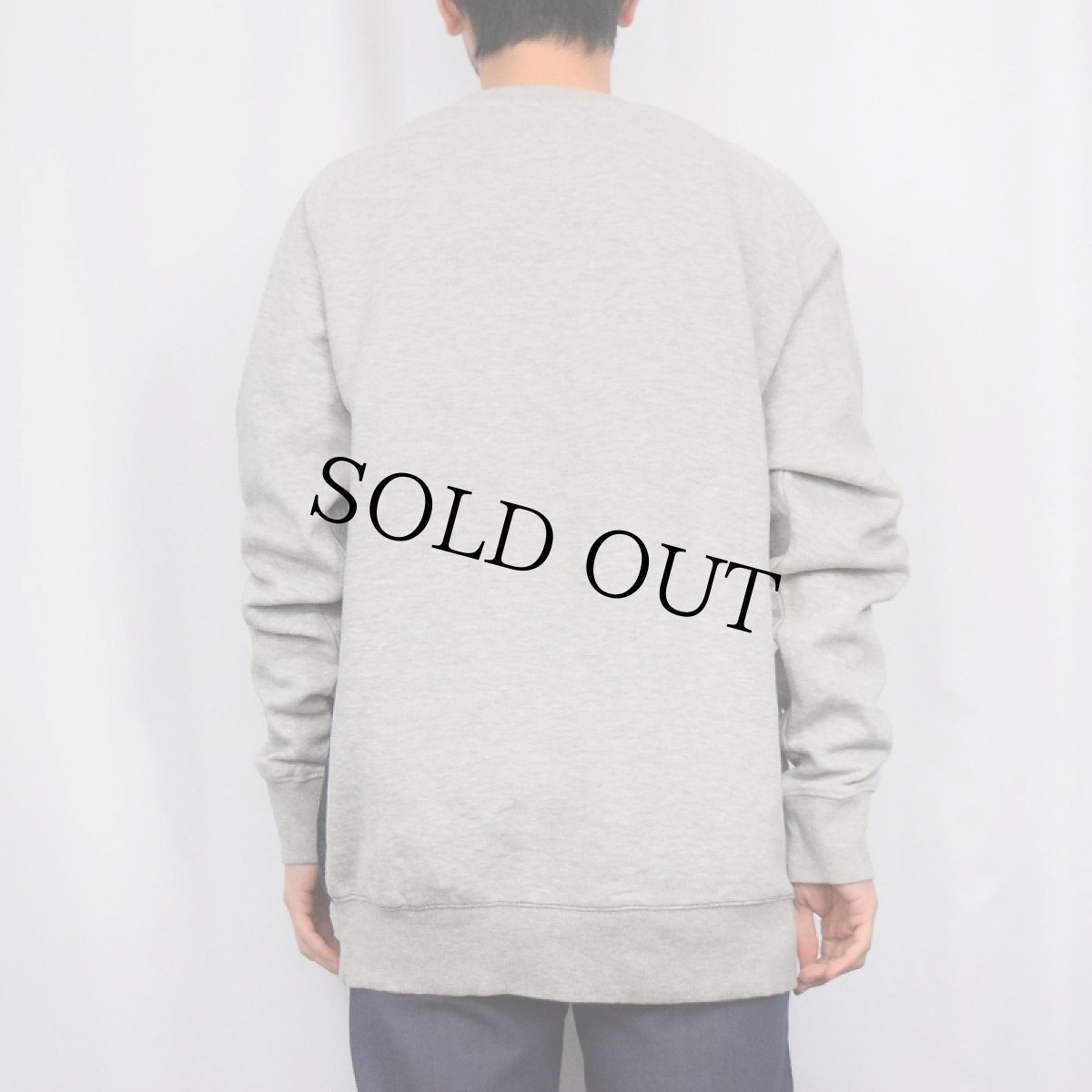 画像4: ARMANI JEANS ロゴ刺繍 ナイロン切り替えスウェット NAVY XL (4)