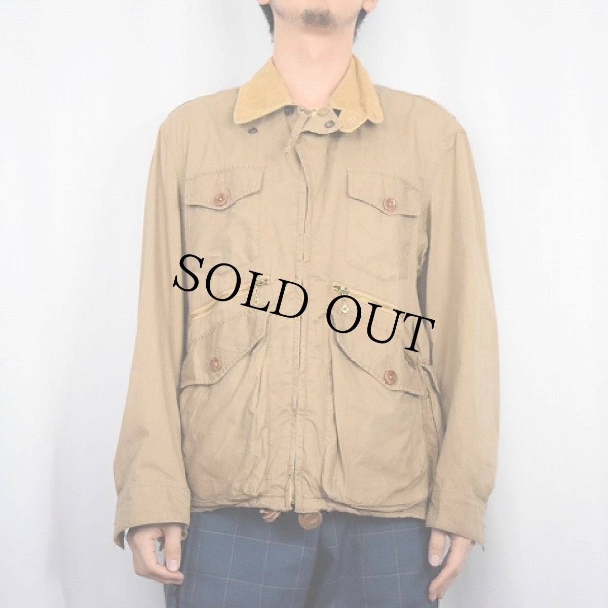 画像2: POLO Ralph Lauren "fishuntex TYPE" コットンフィッシングジャケット M (2)