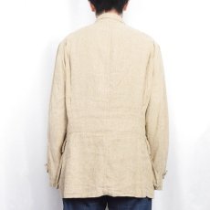 画像3: 90's POLO Ralph Lauren USA製 シルク×リネン ノーフォークジャケット M (3)