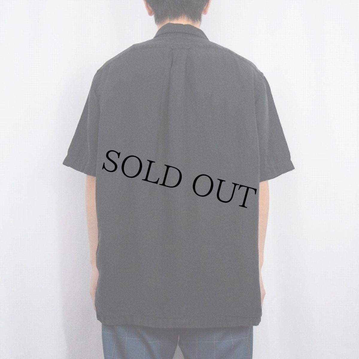 画像3: POLO Ralph Lauren シルク×リネン オープンカラーシャツ BLACK L (3)