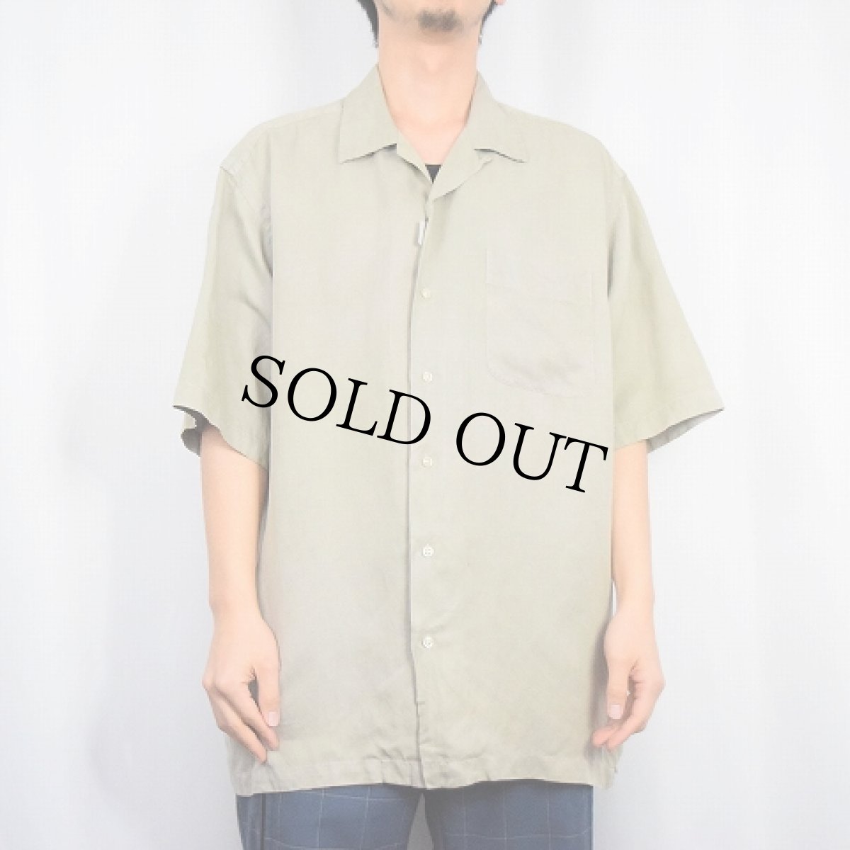 画像2: POLO Ralph Lauren "CALDWELL" シルク×リネン オープンカラーシャツ XL (2)