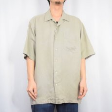 画像2: POLO Ralph Lauren "CALDWELL" シルク×リネン オープンカラーシャツ XL (2)
