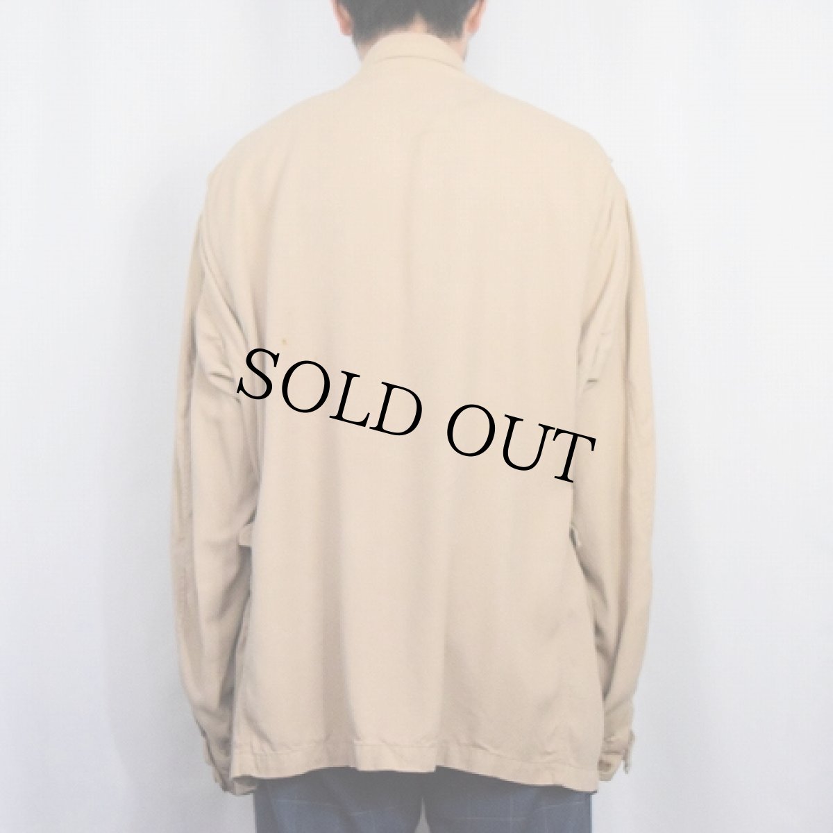 画像3: 90's POLO Ralph Lauren レーヨンギャバジンジャケット L (3)