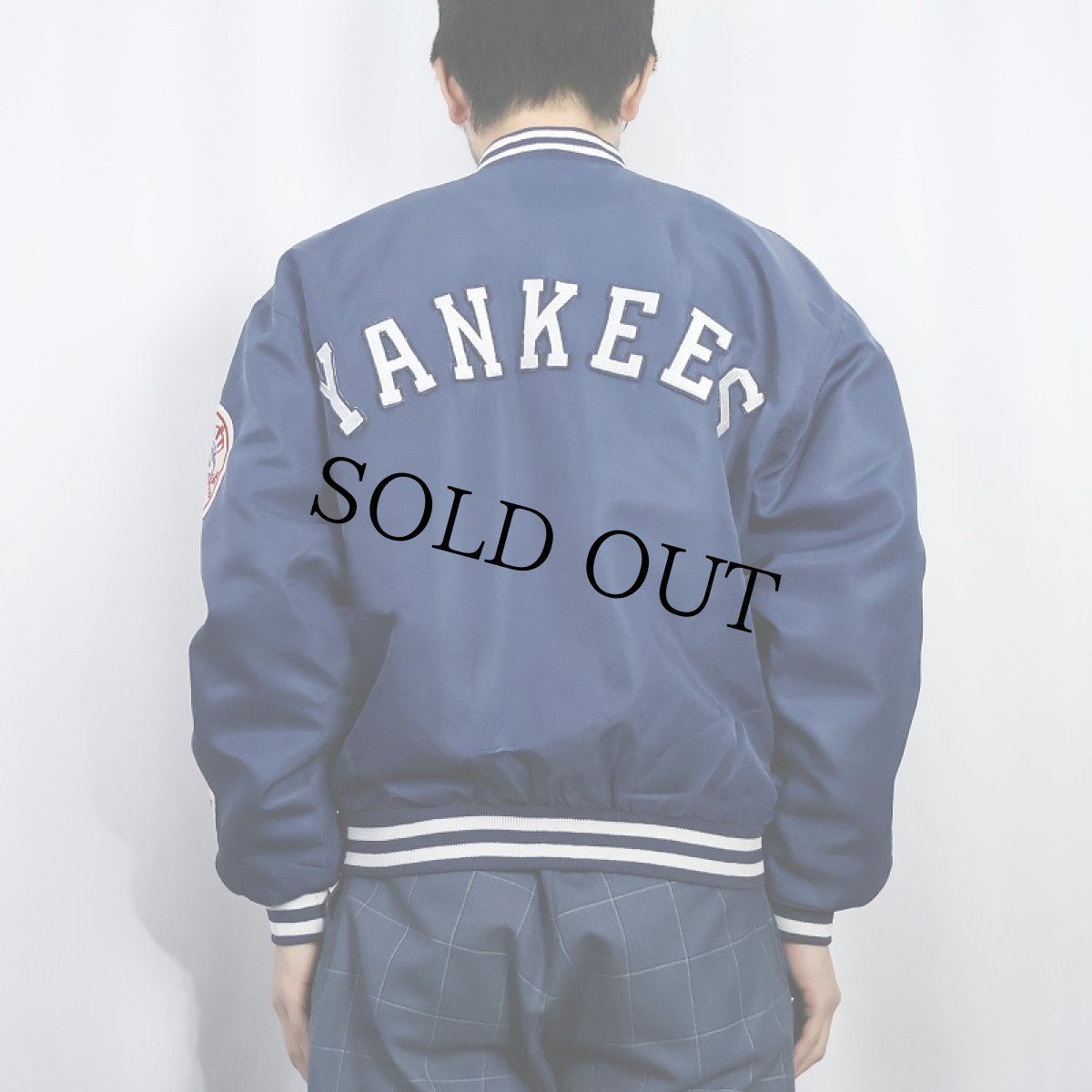 画像3: MLB New York Yankees パッチ付き ナイロンスタジャン M (3)