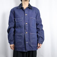 画像2: 70〜80's UNKNOWN ブランケットライナー デニムカバーオール (2)