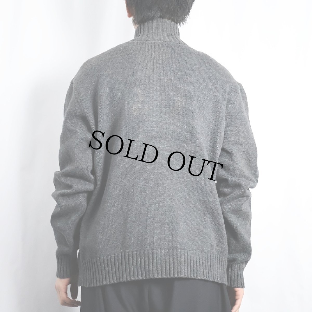 画像3: POLO Ralph Lauren ロゴ刺繍 コットンニット ジップジャケット L (3)