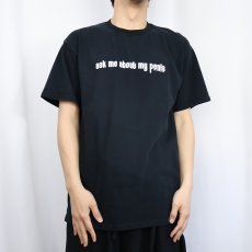 画像2: 2001 SIK WORLD "ask me about my penis" プリントTシャツ L (2)