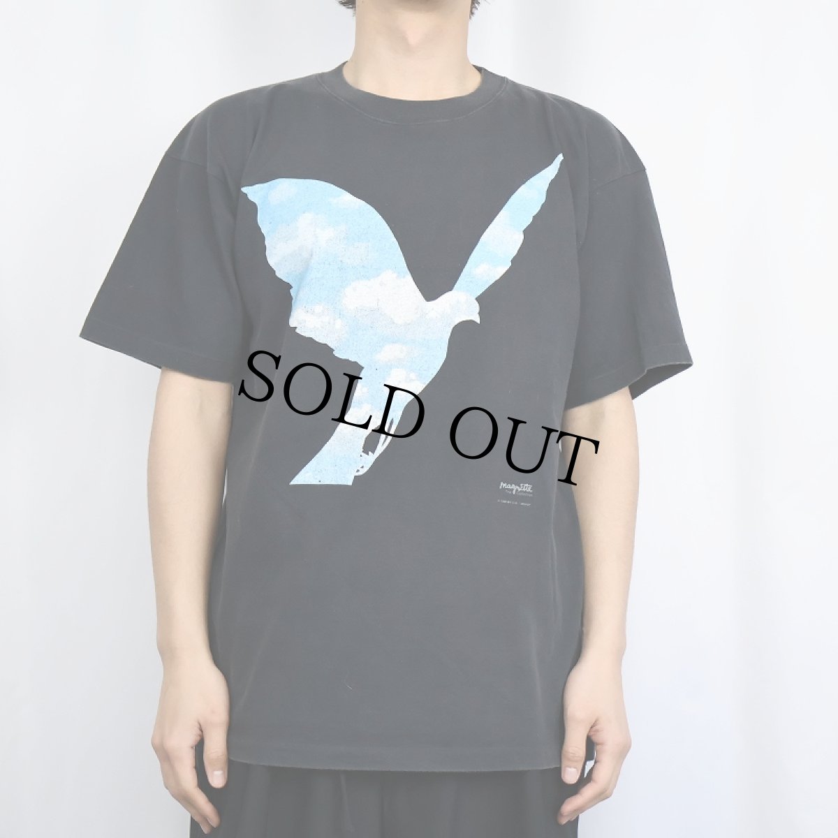 画像2: 90's Rene Magritte "The great family" アートプリントTシャツ XL (2)