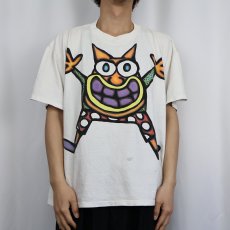 画像3: 90's Gary Hirch ハンドペイント アートプリントTシャツ XL (3)