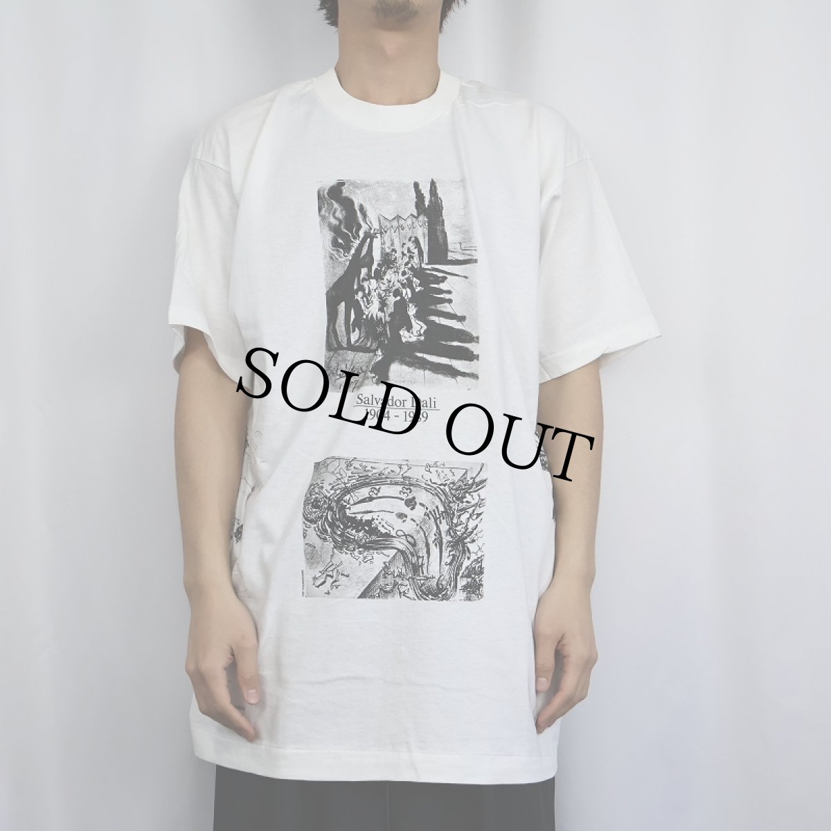 画像2: 90's SALVADOR DALI USA製 マルチプリント アートTシャツ DEADSTOCK XL (2)